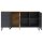 Interliving Esszimmer Serie 5605 – Sideboard quarzgrauer Lack & Charakter-Eiche - drei Türen, drei Schubladen, Breite ca. 183 cm