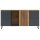 Interliving Esszimmer Serie 5605 – Sideboard quarzgrauer Lack & Charakter-Eiche - drei Türen, drei Schubladen, Breite ca. 183 cm