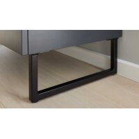 Interliving Esszimmer Serie 5605 – Highboard quarzgrauer Lack & Charakter-Eiche - fünf Türen, zwei Schubladen, Breite ca. 86 cm