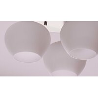 Interliving Leuchten Serie 9344 - Deckenleuchte Opalglas & Nickel – Durchmesser ca. 45 cm