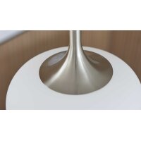 Interliving Leuchten Serie 9344 - Tischlampe Opalglas & Nickel – Höhe ca. 54 cm