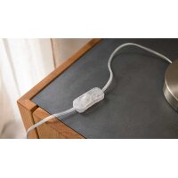Interliving Leuchten Serie 9344 - Tischlampe Opalglas & Nickel – Höhe ca. 54 cm
