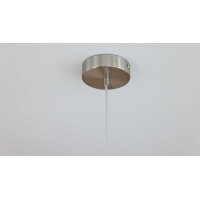 Interliving Leuchten Serie 9344 - Hängelampe Opalglas & Nickel – Durchmesser ca. 29 cm