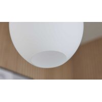 Interliving Leuchten Serie 9344 - Hängelampe Opalglas & Nickel – Durchmesser ca. 29 cm