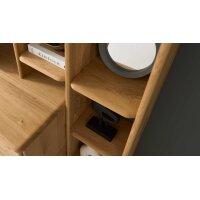 Interliving Wohnzimmer Serie 2028 - Wohnwand Wildeiche - vierteilig, Länge ca. 335 cm