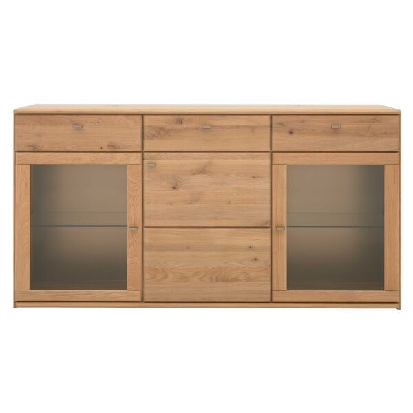 Interliving Wohnzimmer Serie 2028 - Sideboard Wildeiche - drei Türen, drei Schubladen, Breite ca. 182 cm