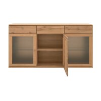 Interliving Wohnzimmer Serie 2028 - Sideboard Wildeiche - drei Türen, drei Schubladen, Breite ca. 182 cm