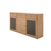 Interliving Wohnzimmer Serie 2028 - Sideboard Wildeiche - drei Türen, drei Schubladen, Breite ca. 182 cm