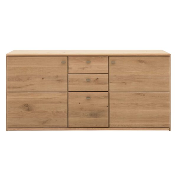 Interliving Wohnzimmer Serie 2028 - Sideboard Wildeiche - drei Türen, drei Schubladen, Breite ca. 162 cm