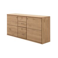 Interliving Wohnzimmer Serie 2028 - Sideboard Wildeiche - drei Türen, drei Schubladen, Breite ca. 162 cm