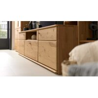 Interliving Wohnzimmer Serie 2028 - Lowboard Wildeiche - zwei Türen, eine Schublade, Breite ca. 205 cm