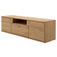Interliving Wohnzimmer Serie 2028 - Lowboard Wildeiche - zwei Türen, eine Schublade, Breite ca. 205 cm