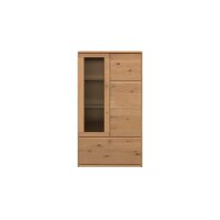 Interliving Wohnzimmer Serie 2028 - Highboard Wildeiche - zwei Türen, zwei Schubladen, Breite ca. 82 cm