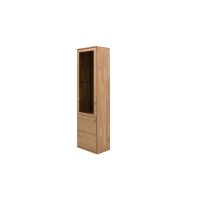 Interliving Wohnzimmer Serie 2028 - Vitrine Wildeiche - zwei Türen, Breite ca. 62 cm