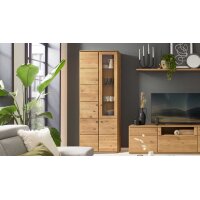 Interliving Wohnzimmer Serie 2028 - Vitrine Wildeiche - vier Türen, Breite ca. 82 cm