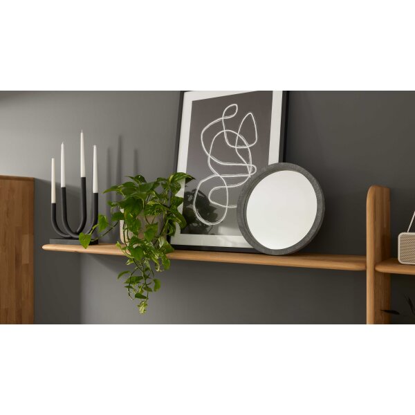 Interliving Wohnzimmer Serie 2028 - Anbau-Wandregal Wildeiche - Länge ca. 162 cm