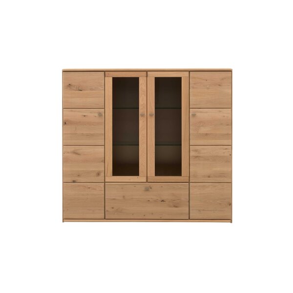 Interliving Wohnzimmer Serie 2028 - Highboard Wildeiche - vier Türen, ein Auszug, Breite ca. 162 cm