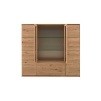 Interliving Wohnzimmer Serie 2028 - Highboard Wildeiche - vier Türen, ein Auszug, Breite ca. 162 cm