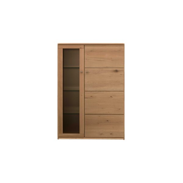 Interliving Wohnzimmer Serie 2028 - Highboard Wildeiche - zwei Türen, Breite ca. 102 cm