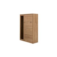 Interliving Wohnzimmer Serie 2028 - Highboard Wildeiche - zwei Türen, Breite ca. 102 cm