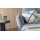 Interliving Sofa Serie 4400 - Chaiselongue taubenblauer Bezug DCT 16 & schwarze Metallfüße