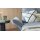 Interliving Sofa Serie 4400 - Chaiselongue taubenblauer Bezug DCT 16 & schwarze Metallfüße
