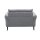 Interliving Sofa Serie 4400 - Chaiselongue taubenblauer Bezug DCT 16 & schwarze Metallfüße