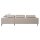 Interliving Sofa Serie 4450 - Ecksofa ecrufarbener Webstoff LongLife Easy & schwarze Metallfüße - Stellfläche ca. 300 x 257 cm