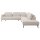 Interliving Sofa Serie 4450 - Ecksofa ecrufarbener Webstoff LongLife Easy & schwarze Metallfüße - Stellfläche ca. 300 x 257 cm
