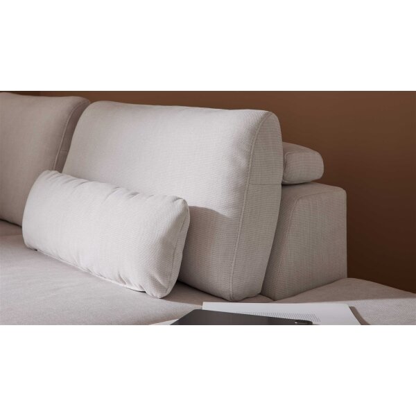 Interliving Sofa Serie 4450 - Nierenkissen ecrufarbener Webstoff LongLife Easy - ca. 58 x 25 cm
