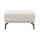 Interliving Sofa Serie 4450 - XL-Polsterhocker ecrufarbener Webstoff LongLife Easy & schwarze Metallfüße - ca. 86 x 64 cm