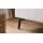 Interliving Sofa Serie 4450 - XL-Polsterhocker ecrufarbener Webstoff LongLife Easy & schwarze Metallfüße - ca. 86 x 64 cm