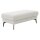 Interliving Sofa Serie 4065 – XXL-Polsterhocker ecrufarbener Webstoff Loft & schwarze Metallfüße – ca. 130 x 65 cm