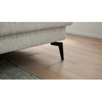 Interliving Sofa Serie 4065 – Ecksofa ecrufarbener Webstoff Loft & schwarze Metallfüße – Stellfläche ca. 288 x 183 cm