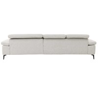 Interliving Sofa Serie 4065 – Ecksofa ecrufarbener Webstoff Loft & schwarze Metallfüße – Stellfläche ca. 288 x 183 cm