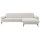 Interliving Sofa Serie 4065 – Ecksofa ecrufarbener Webstoff Loft & schwarze Metallfüße – Stellfläche ca. 288 x 183 cm