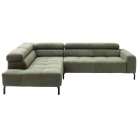SOFAkultur Programm SK 745 2.0 - Ecksofa olivfarbener Feincord - Stellfläche ca. 276 x 219 cm