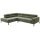 SOFAkultur Programm SK 745 2.0 - Ecksofa olivfarbener Feincord - Stellfläche ca. 276 x 219 cm
