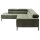 SOFAkultur Programm SK 745 2.0 - Ecksofa olivfarbener Feincord - Stellfläche ca. 276 x 219 cm