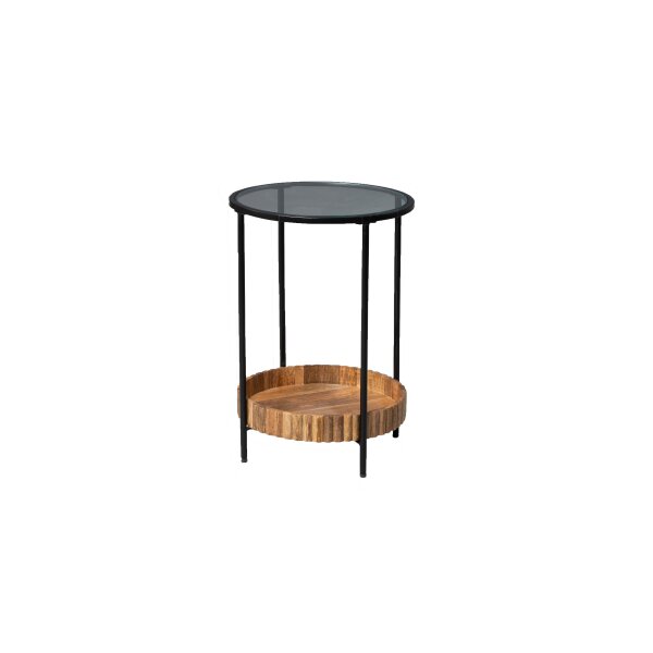 Beistelltisch Jason 1 Mangoholz & Schwarz - Durchmesser ca. 44 cm