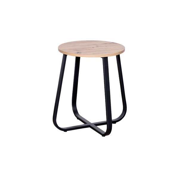 Beistelltisch Merle 1 Artisaneiche & Schwarz - Durchmesser ca. 40 cm