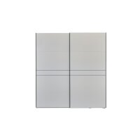 Interliving Kleiderschrank Serie 1207 – Schwebetürenschrank weißer Mattlack – zwei Türen, Breite ca. 212 cm