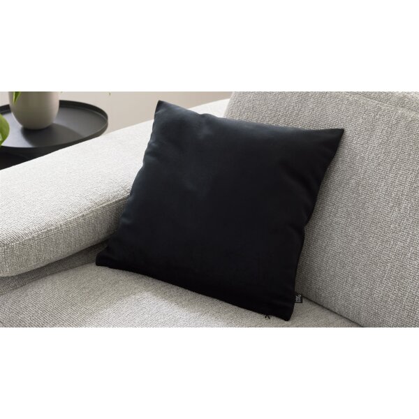Interliving Kissenhülle Serie 9120 schwarzer Samt - ca. 45 x 45 cm