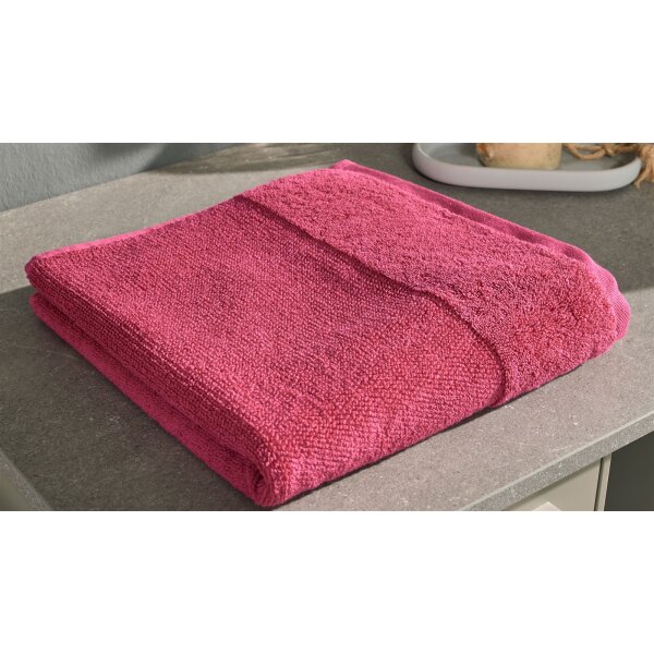 Interliving Handtuch Serie 9108 - Handtuch pinke Baumwolle - ca. 60 x 110 cm