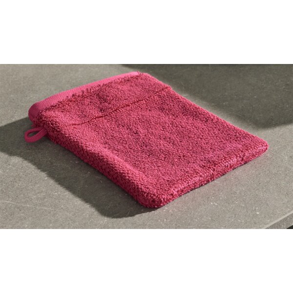 Interliving Handtuch Serie 9108 - Waschhandschuh pinke Baumwolle - ca. 16 x 20 cm