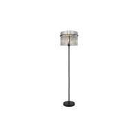 GLOBO Stehleuchte Gorley rauchfarbenes Glas & Metall...
