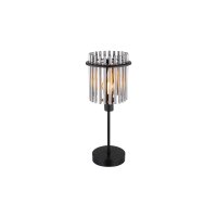 GLOBO Tischleuchte Gorley rauchfarbenes Glas & Metall – Höhe ca. 38 cm