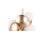 TRIO Tischleuchte Bubble Gold & Weiß – Höhe ca. 50 cm