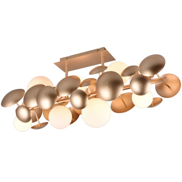 TRIO Deckenleuchte Bubble Gold & Weiß – Breite ca. 76 cm