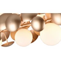 TRIO Deckenleuchte Bubble Gold & Weiß –...